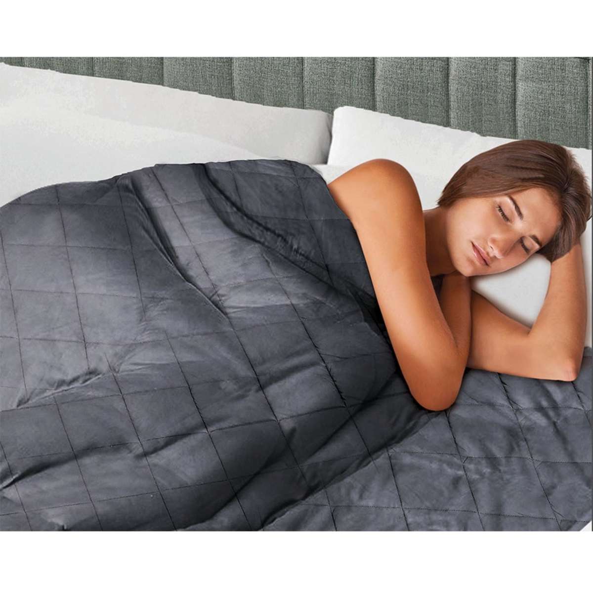 Hotto Cuddle Comfort 127x190.5cm Weighted Blanket 9kg Grey Woolworths