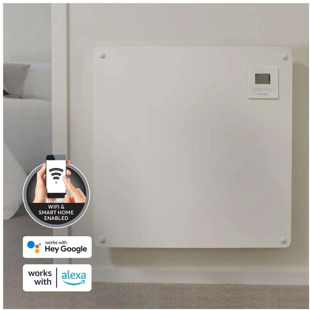 Goldair Ecosave 425W Fibre Panel Heater w/ Wifi White Woolworths