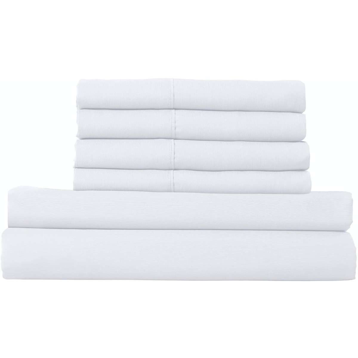 Royal Comfort 1500TC Cotton Rich 6 Piece Bedding Set King - White ...