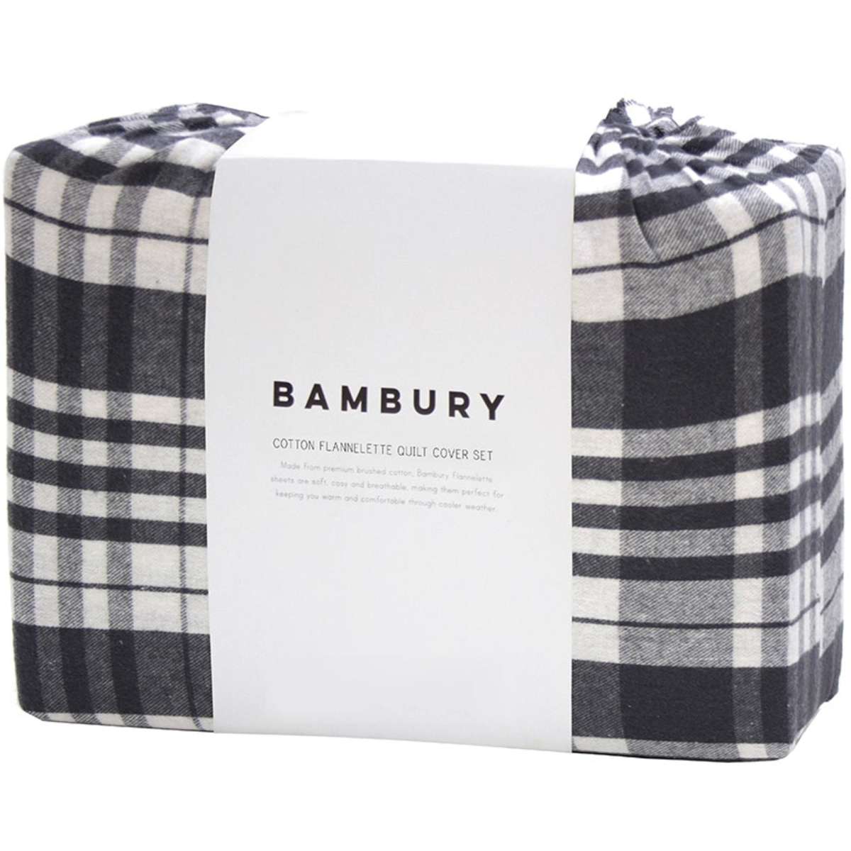Bambury Brentford Flannelette Quilt Cover Set Queen Woolworths
