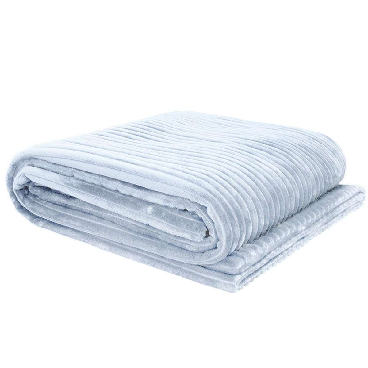 Bambury Channel Throw 130x150cm Sky Woolworths