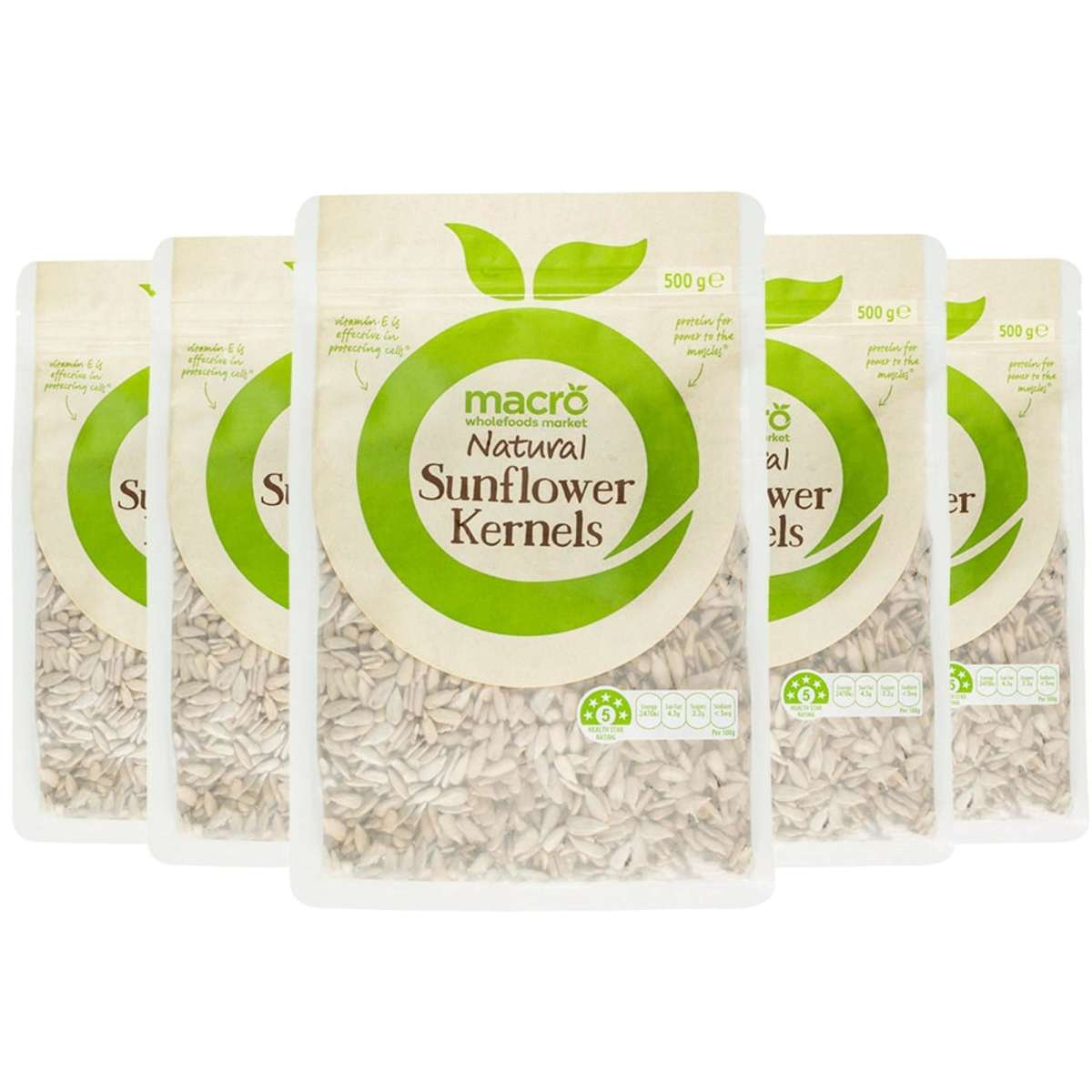 Macro Natural Sunflower Kernels 500g Carton 5pk Woolworths