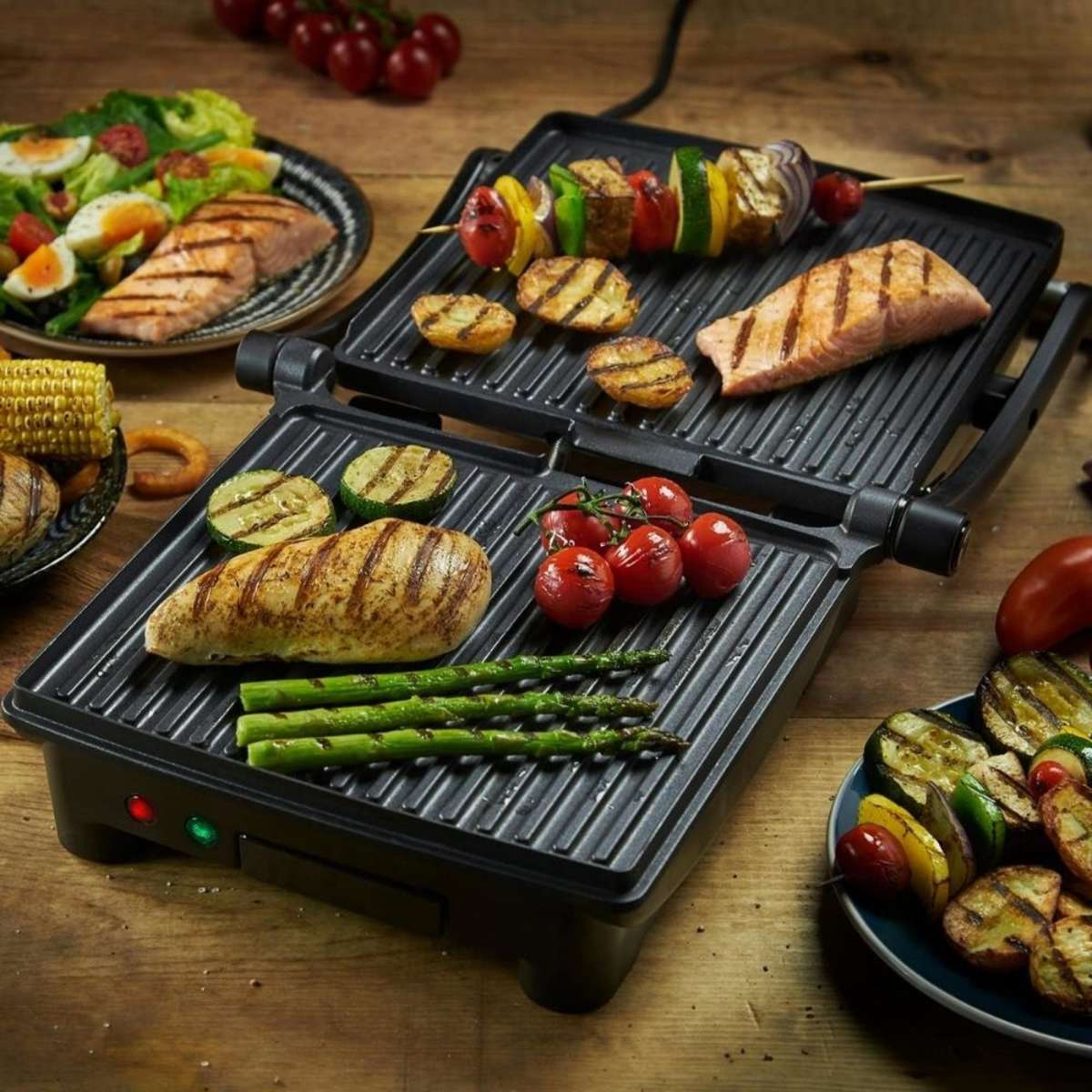 George Foreman Flexe Electric Grill -Silver | Woolworths