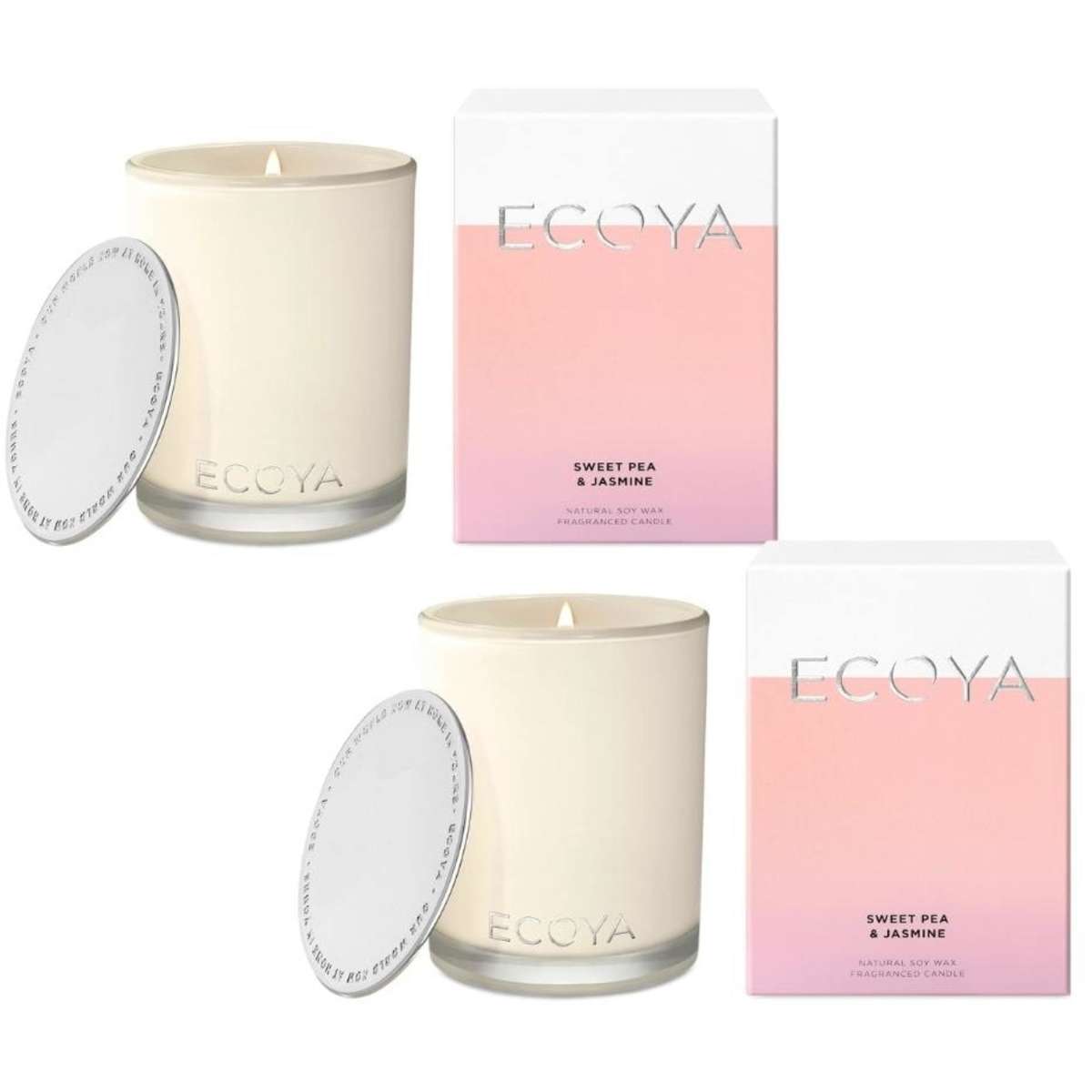 Ecoya Sweet Pea and Jasmine 400g Madison Jar Candle 2 Pack Woolworths