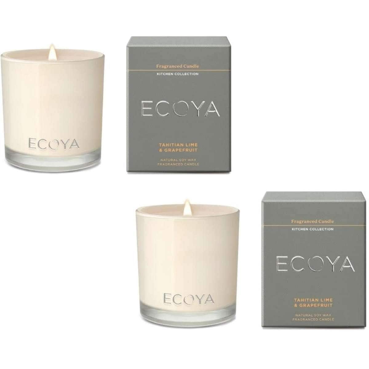 Ecoya Maisy Jar Candle 160g Tahitian Lime and Grapefruit 2 Pack