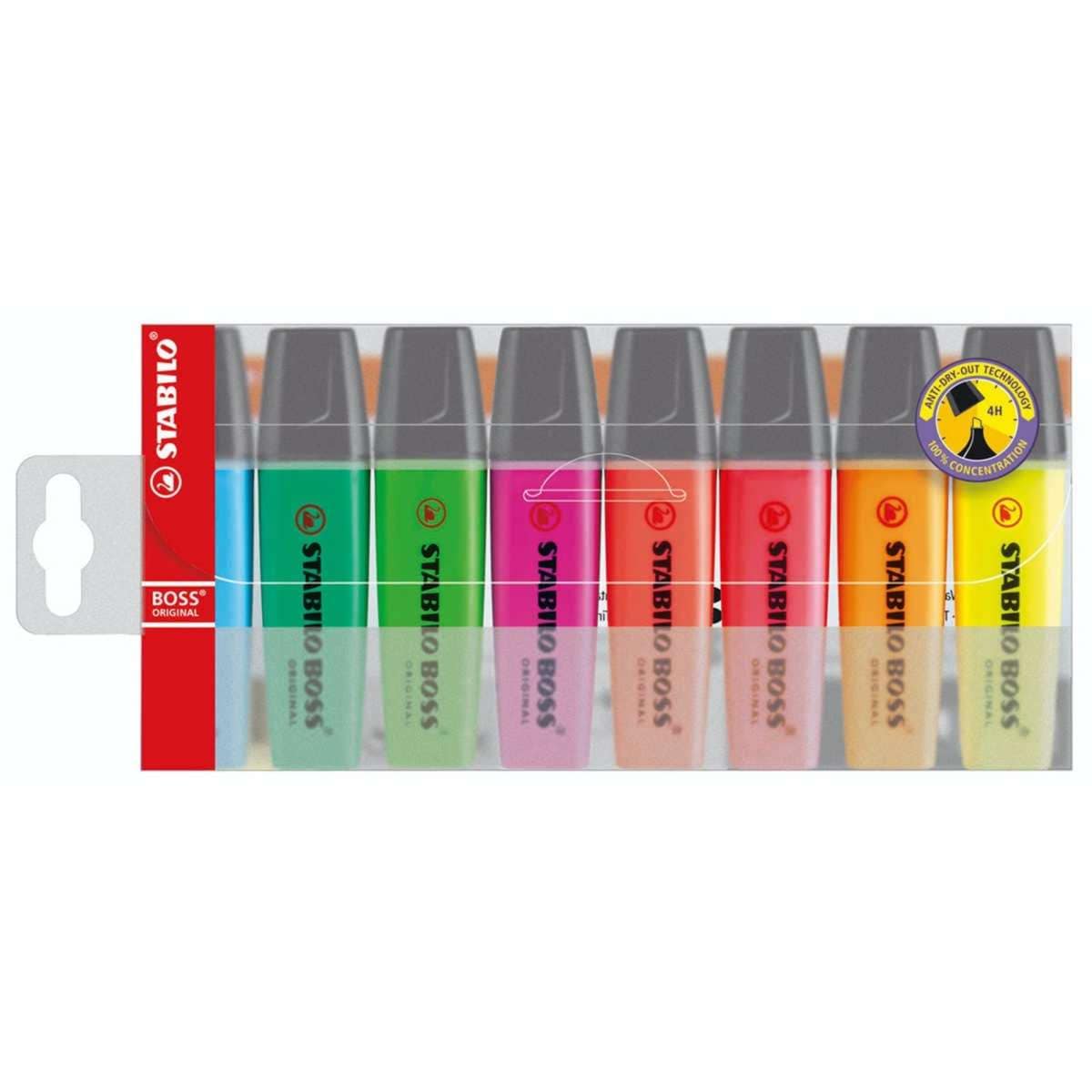 Stabilo Boss Highlighter 8Pk Woolworths