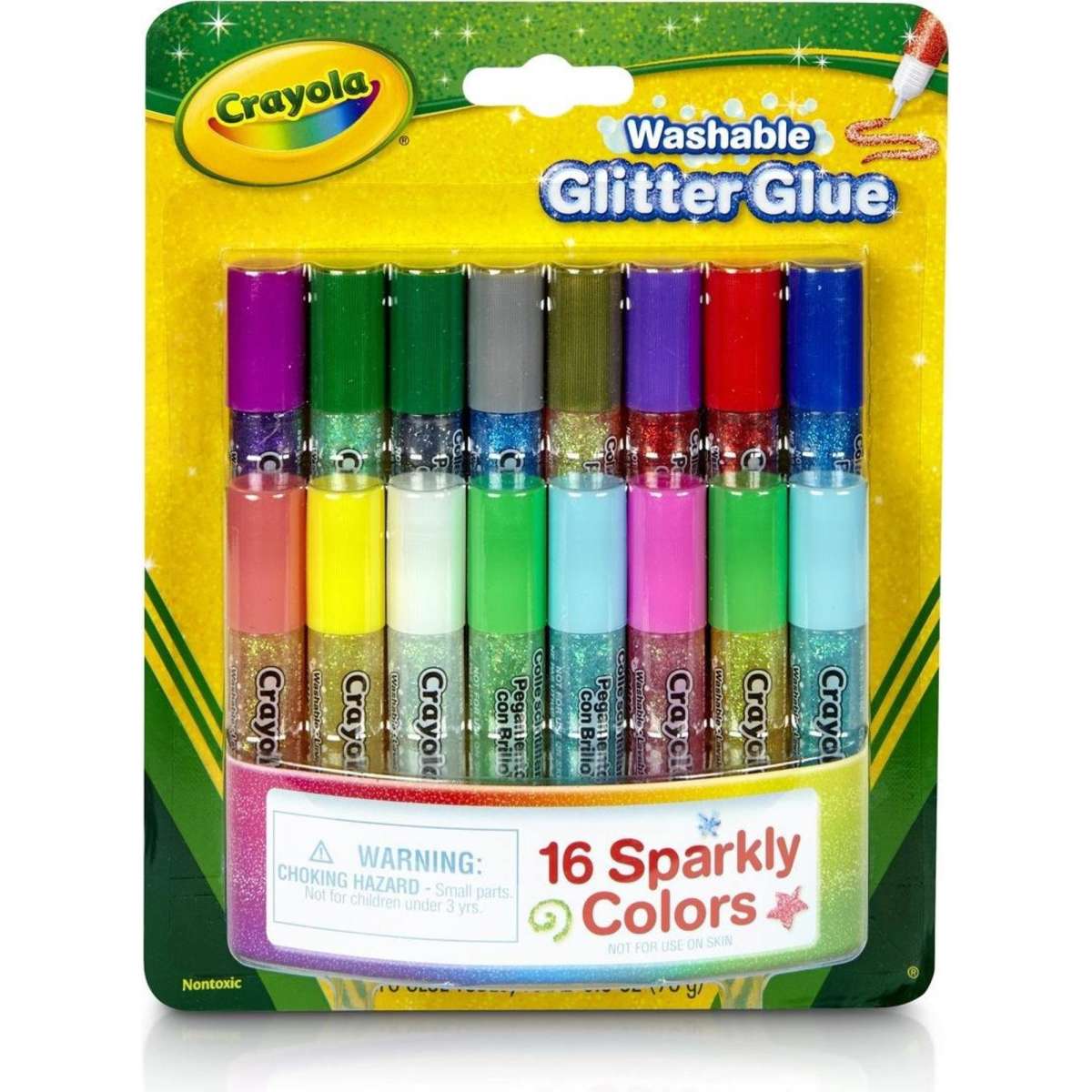 Crayola Washable Glitter Glue 16 Pack Woolworths