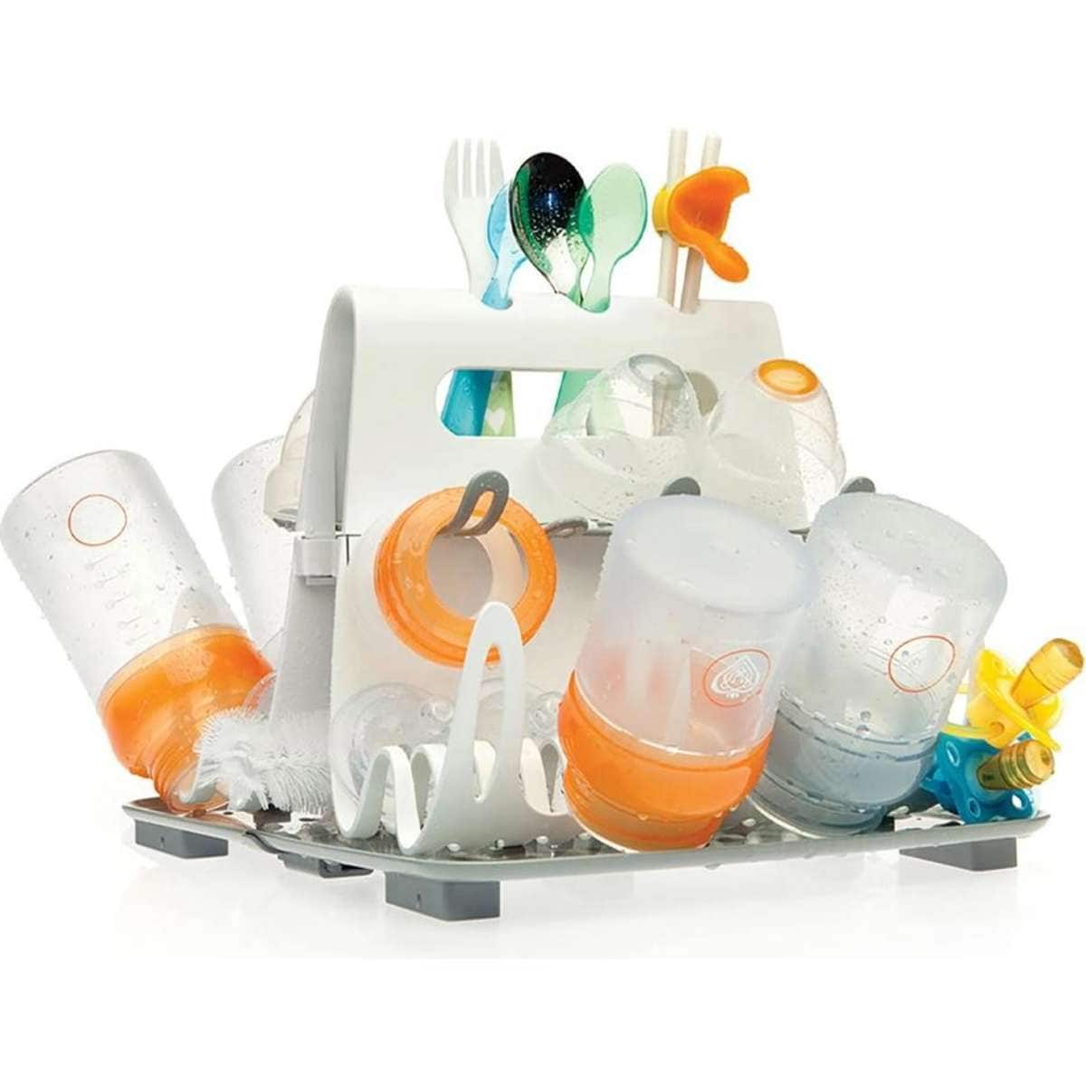 Porta Biberon Con Coperchio Antipolvere - Vassoio Asciugatura E Raccolta Gocce - Foto 5