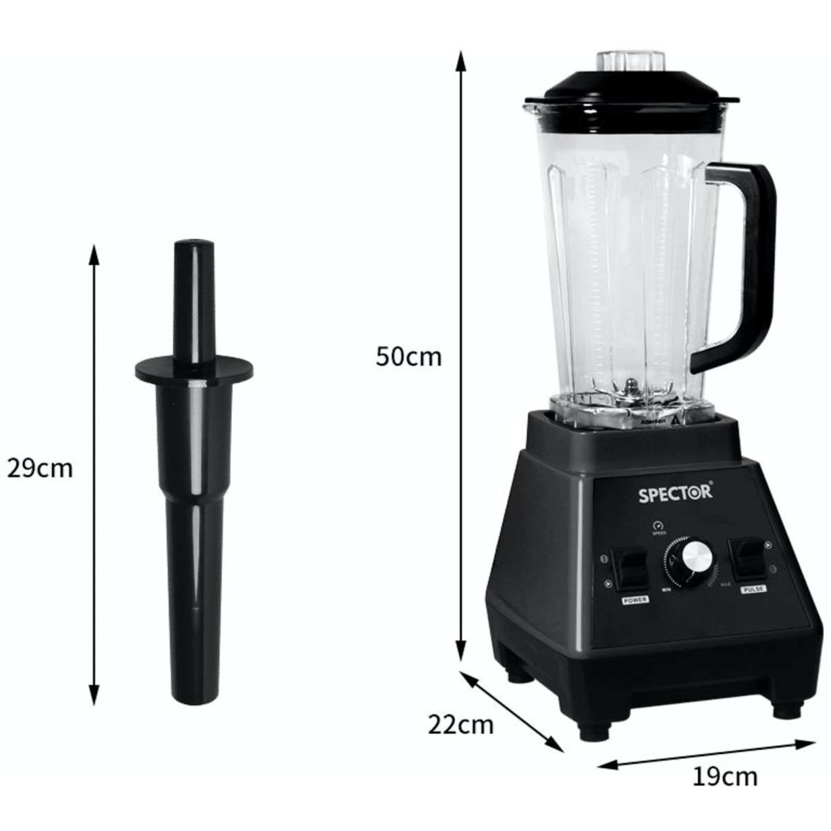 Spector 2L Commercial Blender Mixer Food Processor Juicer Smoothie Ice Crush Home Kitchen