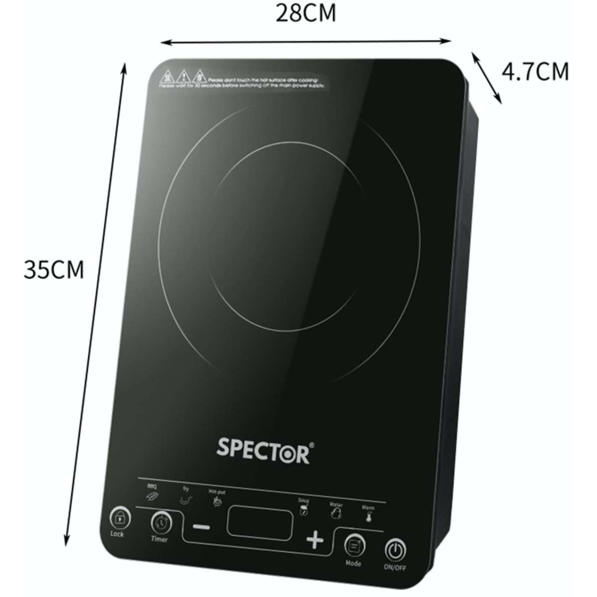 SPECTOR Electric Induction Cooktop Portable Ceramic Kitchen Cooker