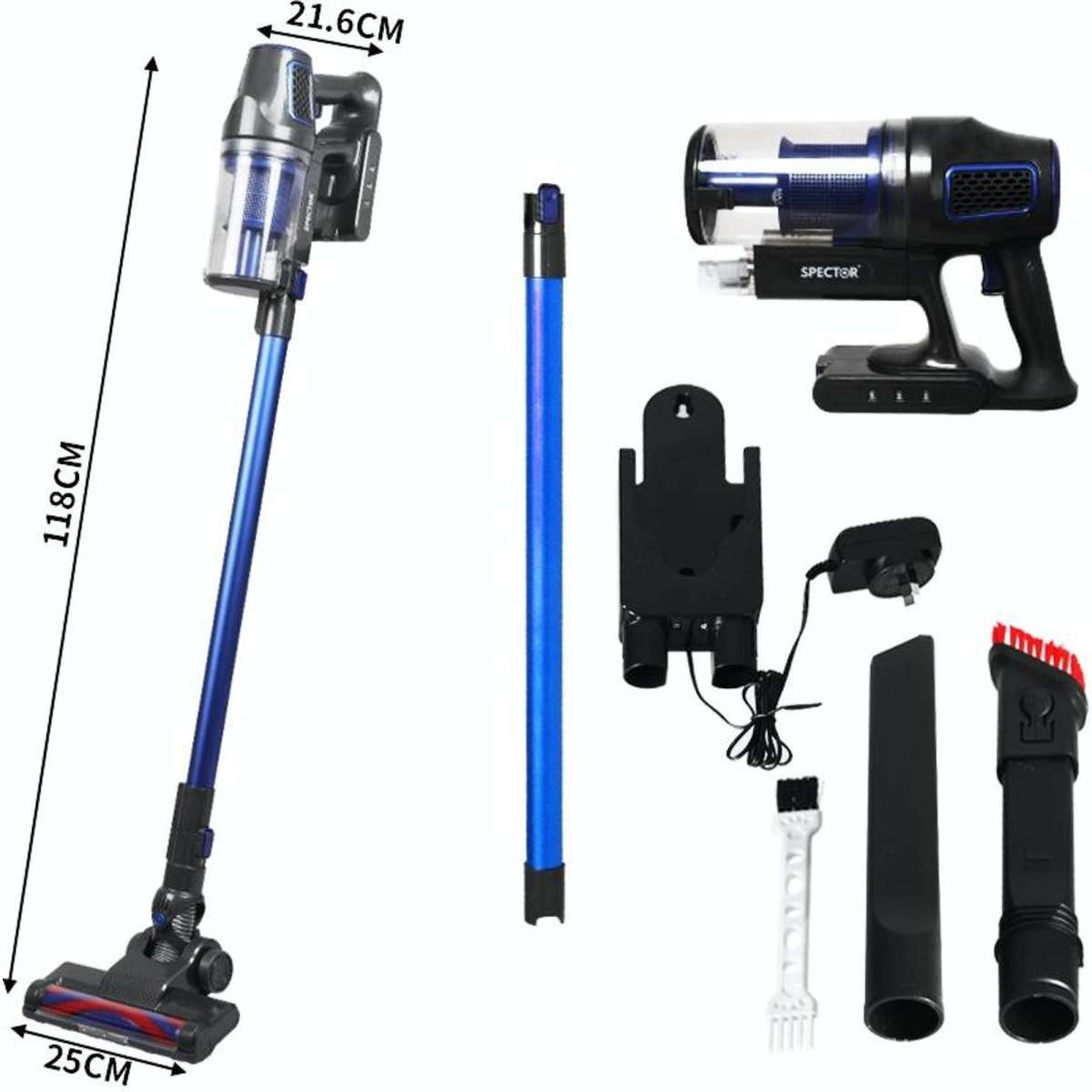 Spector Handheld Vacuum Cleaner Cordless Stick Vac Bagless Recharge