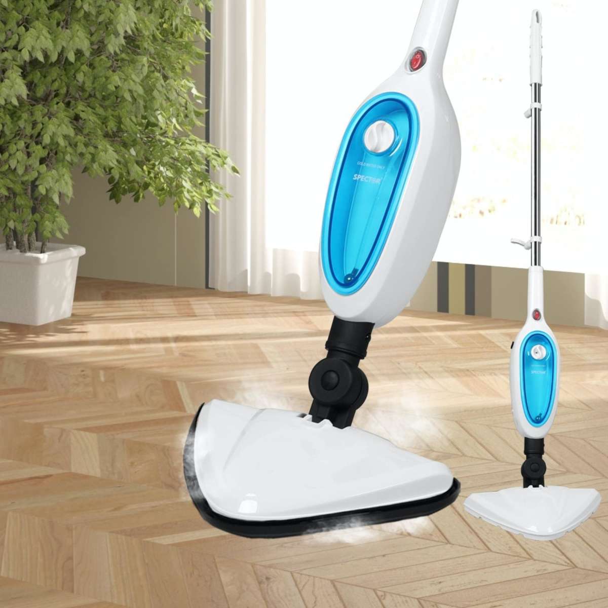 Spector 12in1 Steam Mop Handheld Cleaner Floor Carpet Window Cleaning Wash 300ml Household