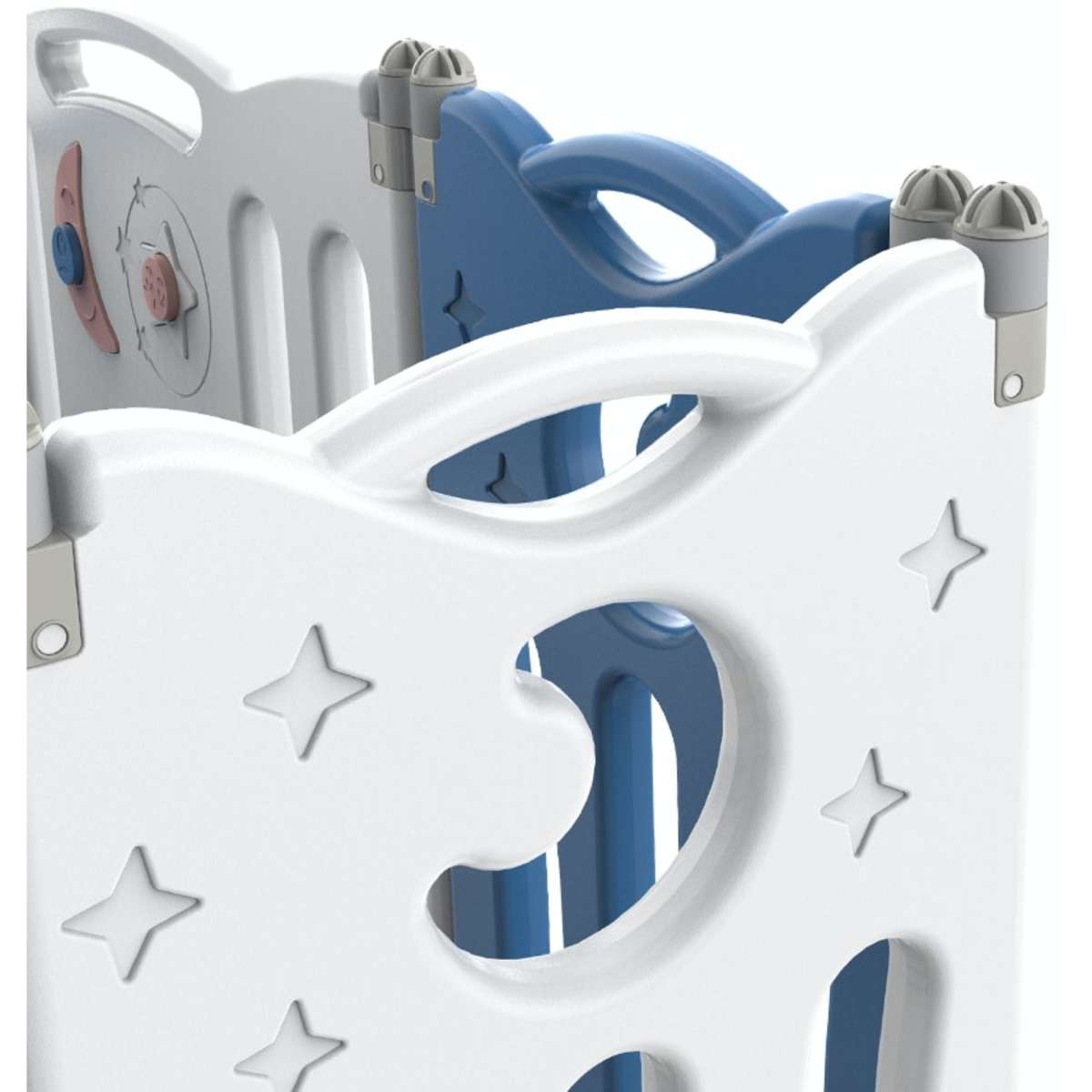 Bopeep Kids Baby Playpen Foldable Child Safety Gate Toddler Fence 18 Panels Blue Woolworths