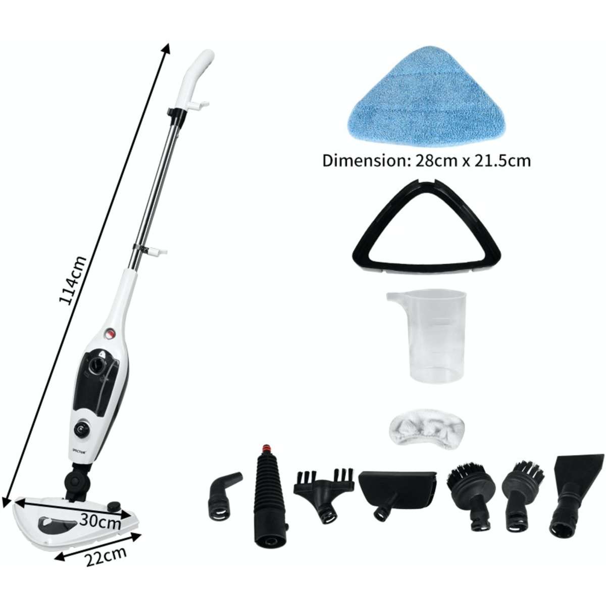 Spector Steam Mop Handheld Cleaner Multi Function Floor Carpet Window