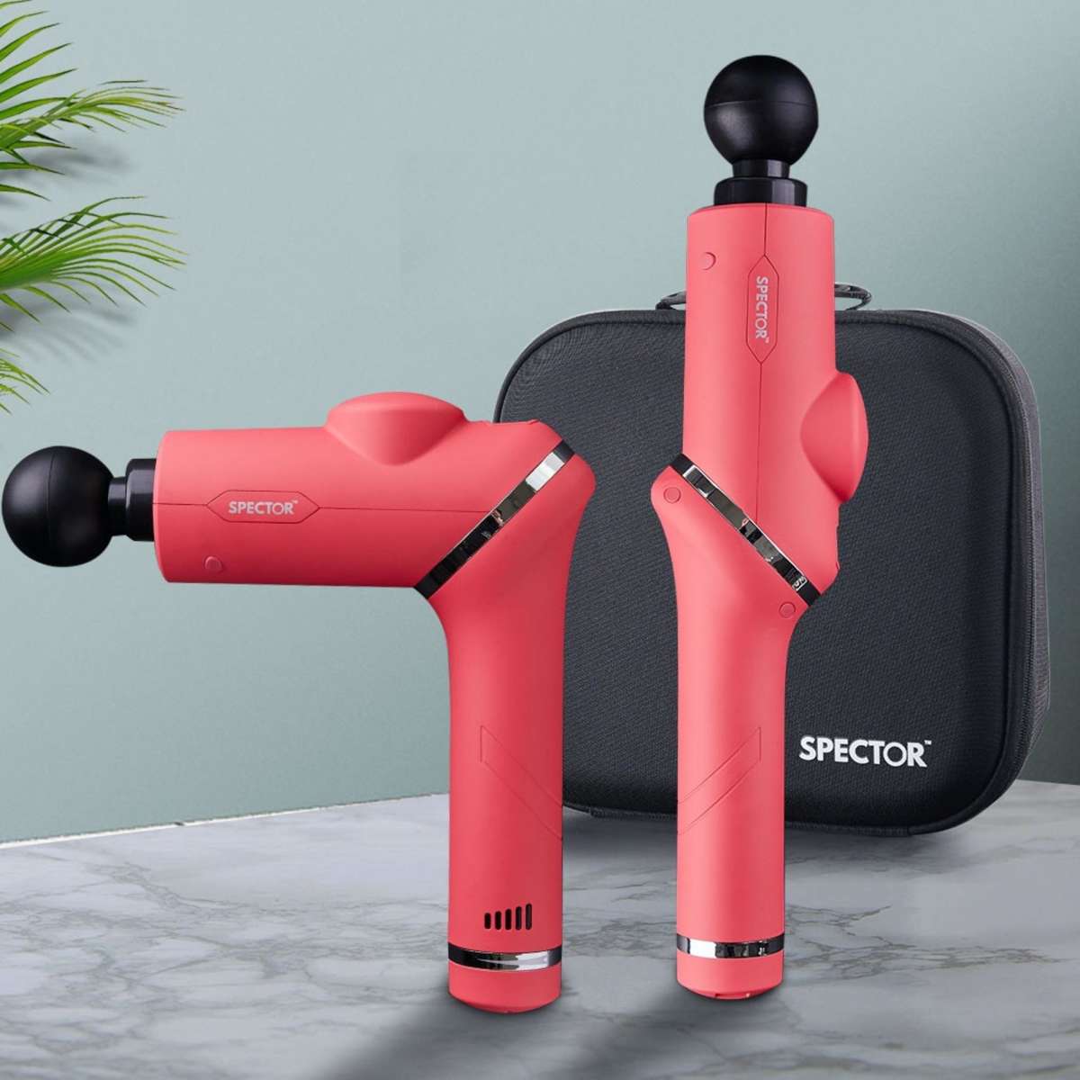 Spector Massage Gun 4 Heads 90 Degree Rotatable Deep Tissue Percussion