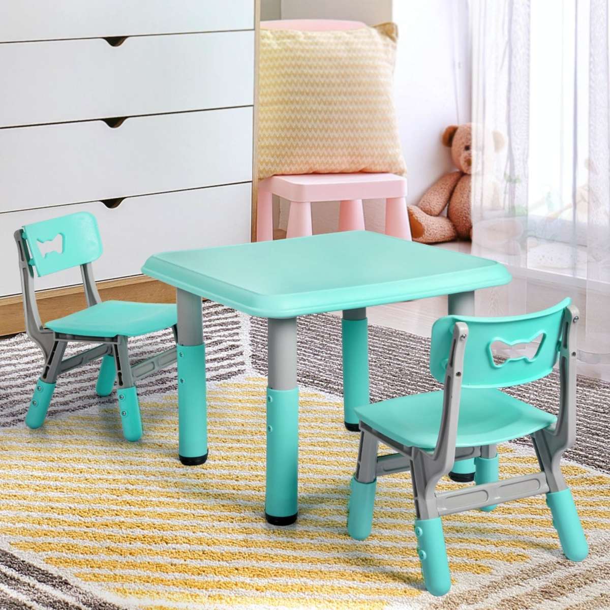 Bopeep Kids Table and Chairs Children Furniture Toys Play Study Desk ...