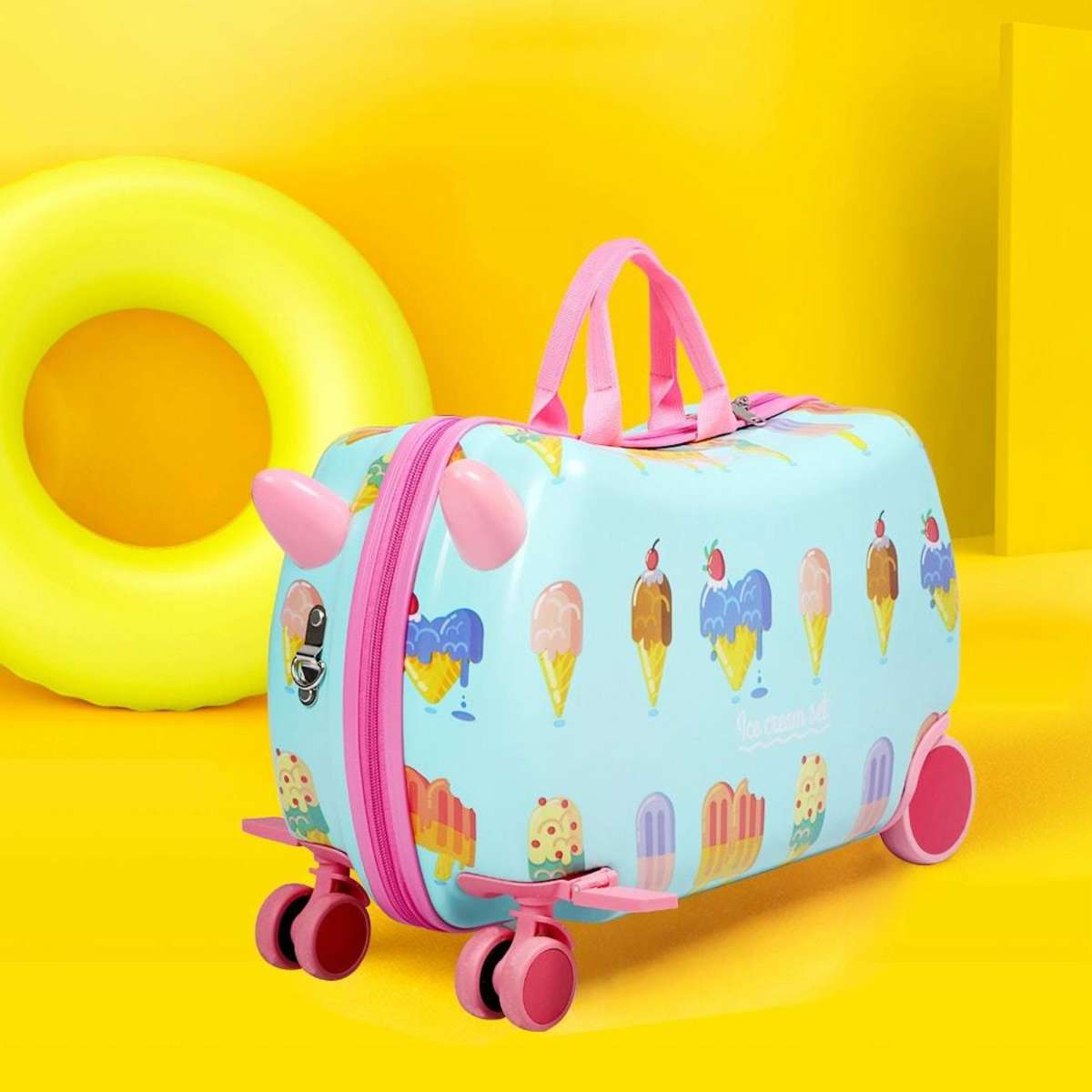 Bopeep Kids Ride On Suitcase Children Travel Luggage Carry Bag Trolley