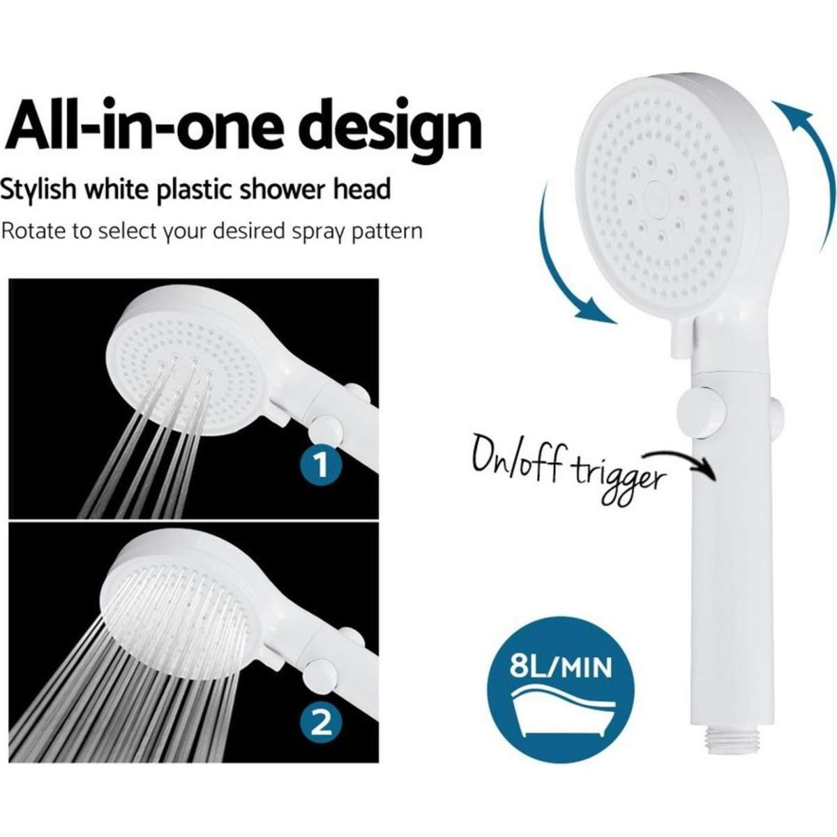 Devanti Portable Gas Water Heater 8L/Min LPG System Black Woolworths