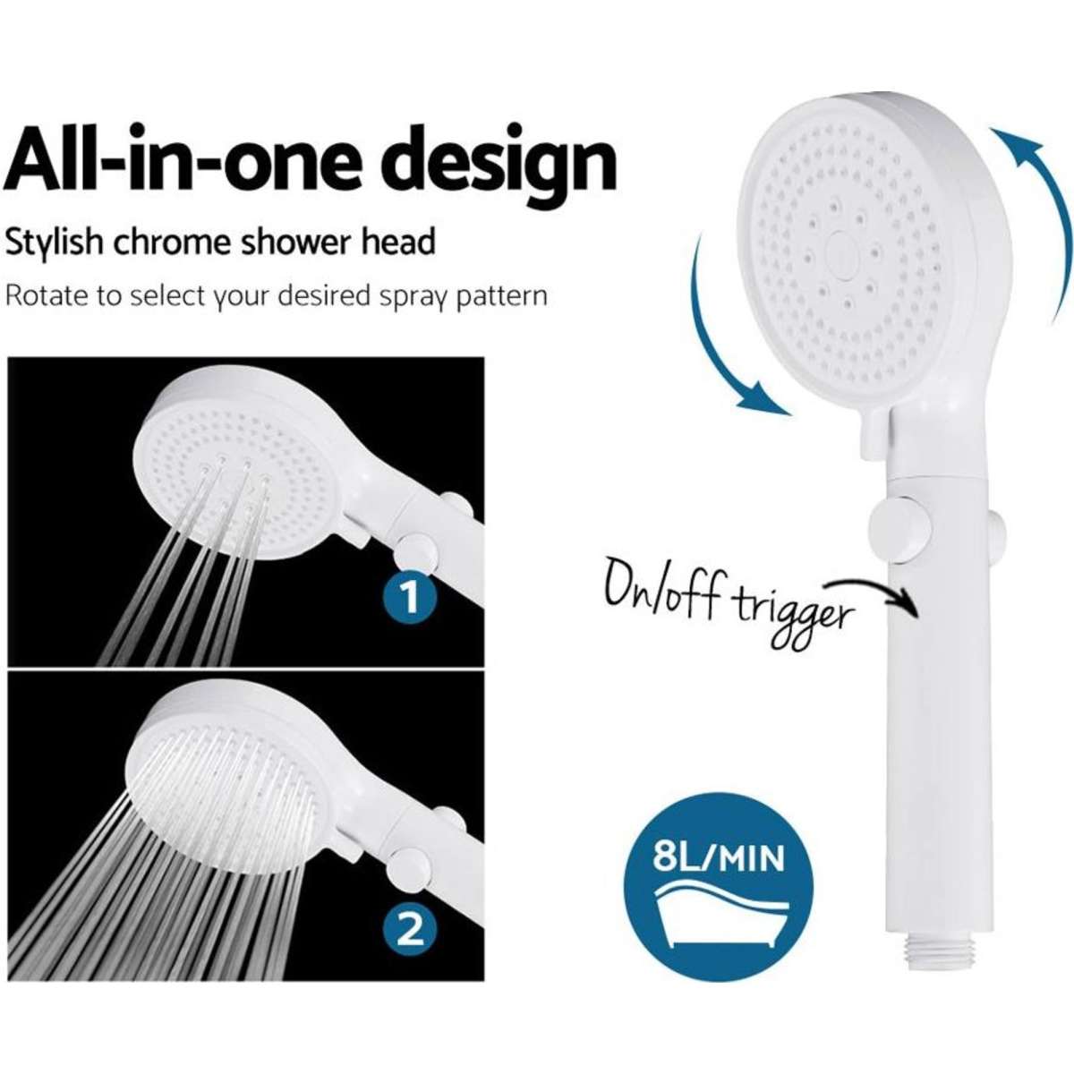 Devanti Outdoor Gas Hot Water Heater Portable Shower Camping LPG Caravan Pump Woolworths