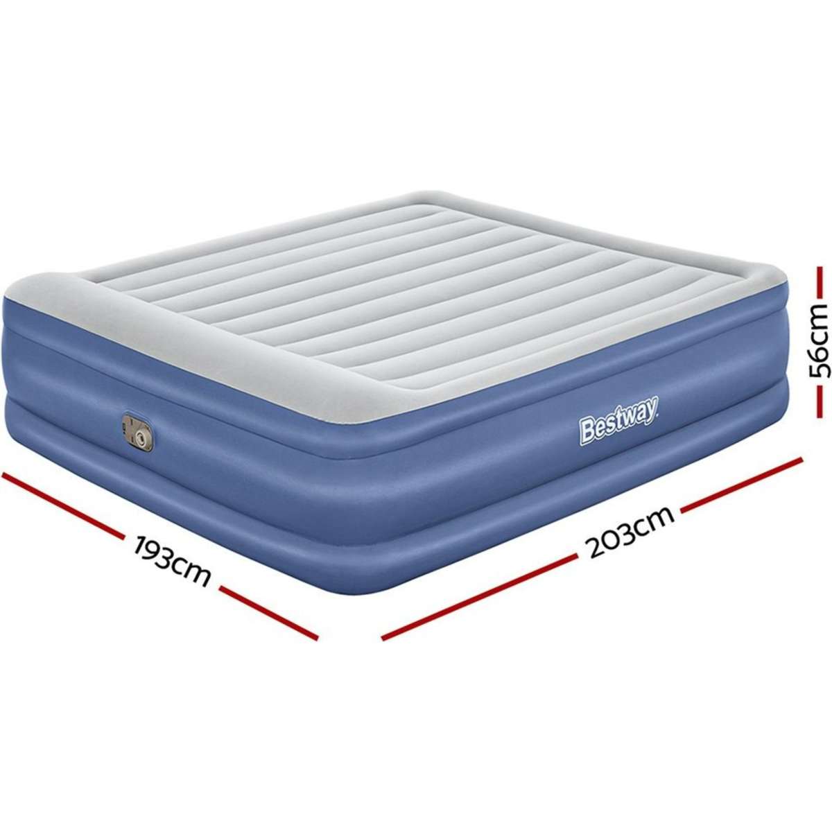 Bestway Air Mattress King Inflatable Bed 56cm Airbed Blue Woolworths