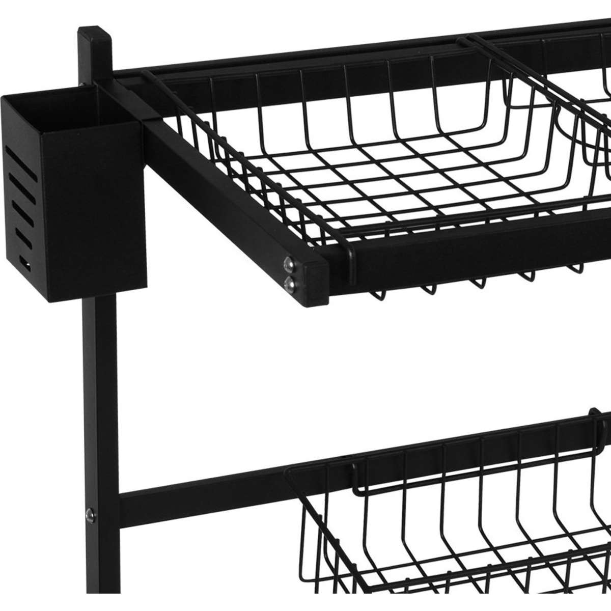 Toque 2 Tier 85cm Wide Dish Drying Rack Over Sink Stainless Steel Dish