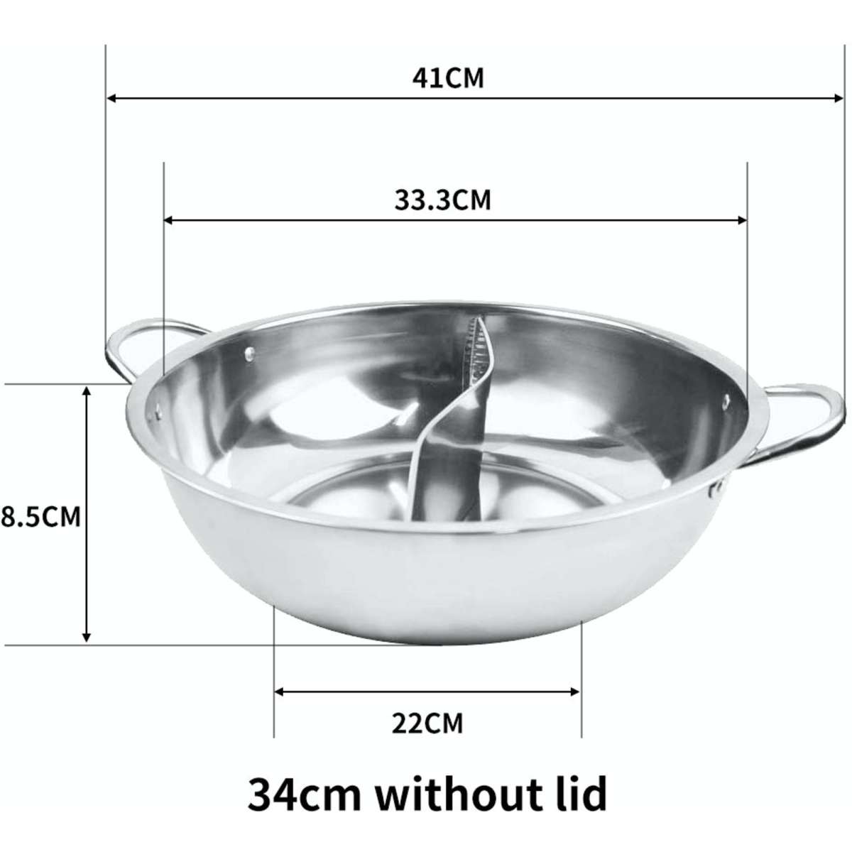 Toque Stainless Steel Twin Mandarin Hot Pot Induction Hotpot Cooker ...