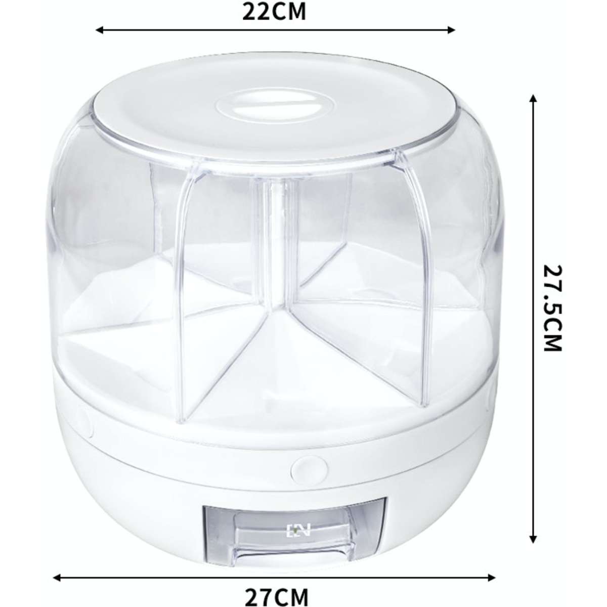 Toque Rice Storage Cereal Dispenser Grain Container Rotating Dry Food