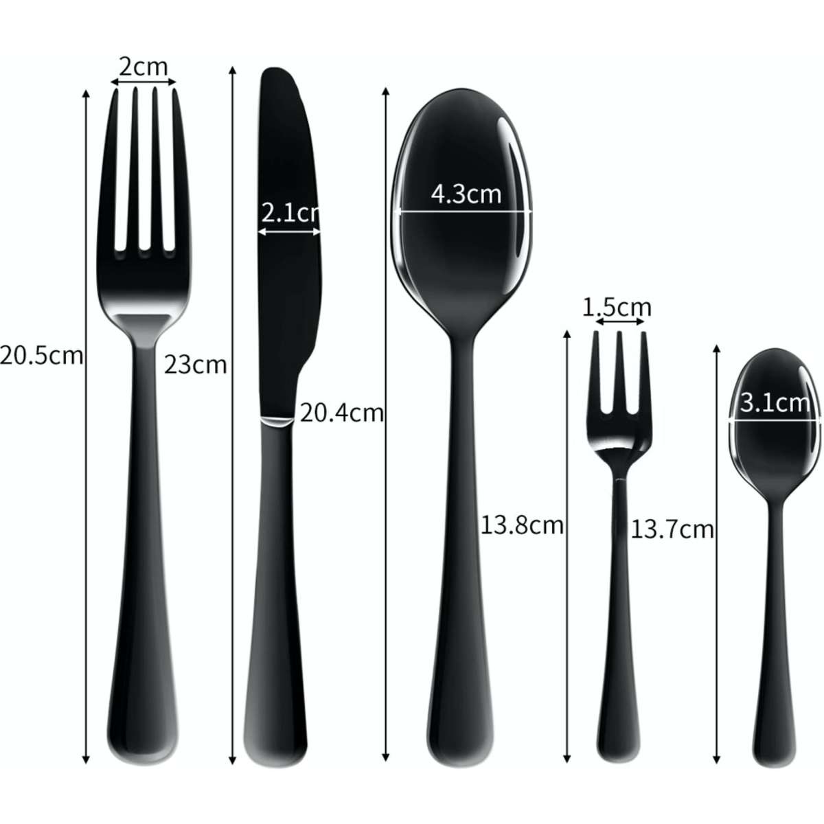 Toque 30pcs Stainless Steel Cutlery Set Travel Knife Fork Spoon Child
