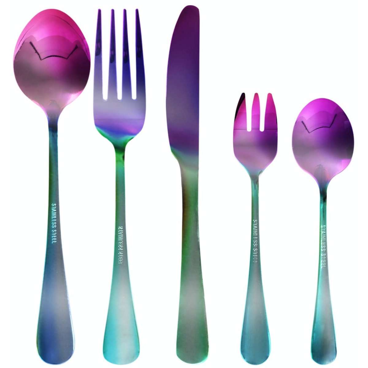 Toque 30pcs Stainless Steel Cutlery Set Glossy Knife Fork Spoon