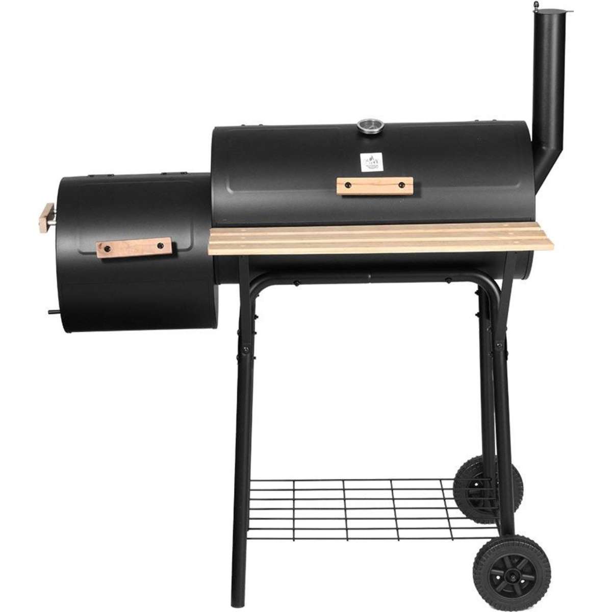 Grillz 2in1 Charcoal Smoker BBQ Grill Roaster Portable Outdoor
