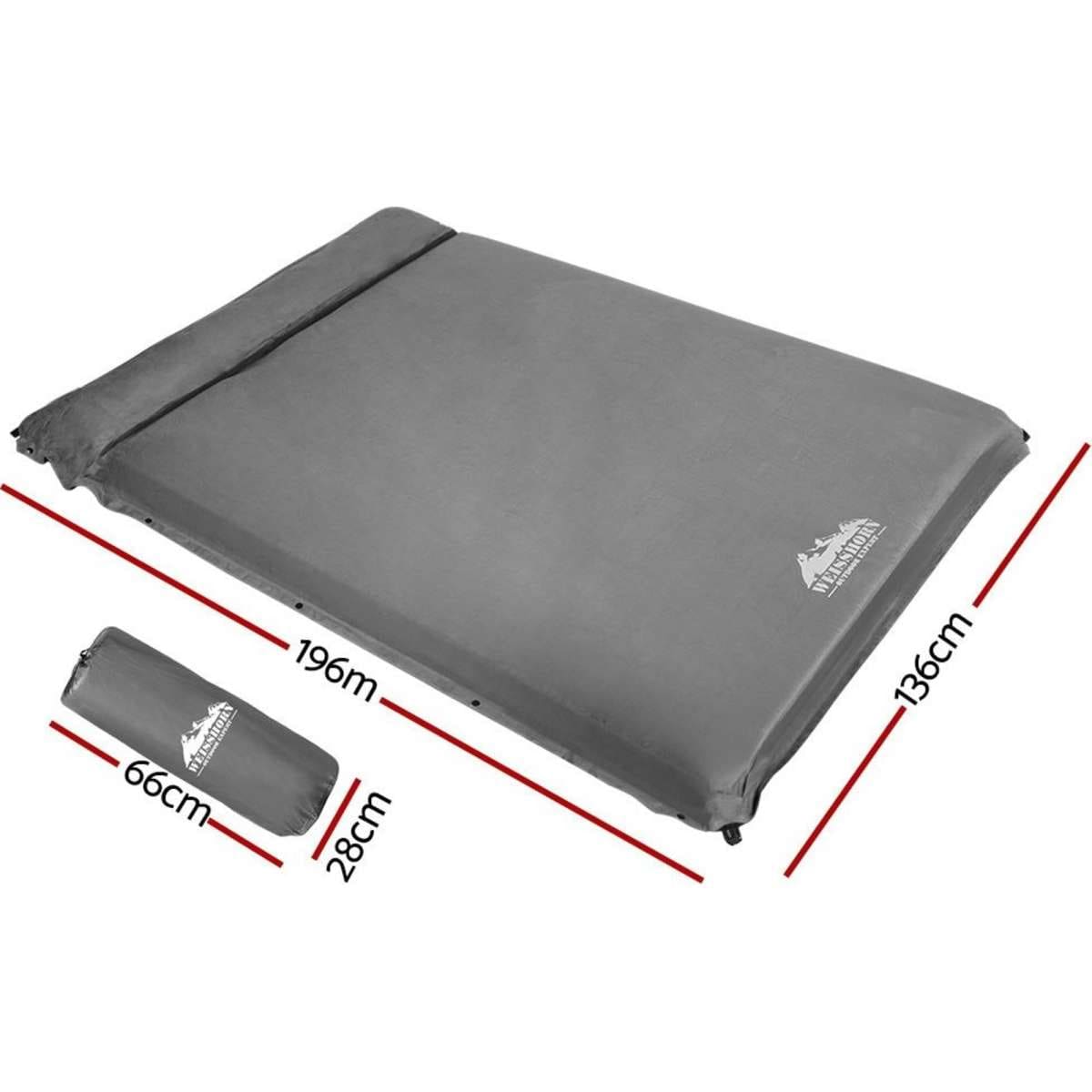 Weisshorn Self Inflating Mattress 10CM Thick Double Camping Sleeping