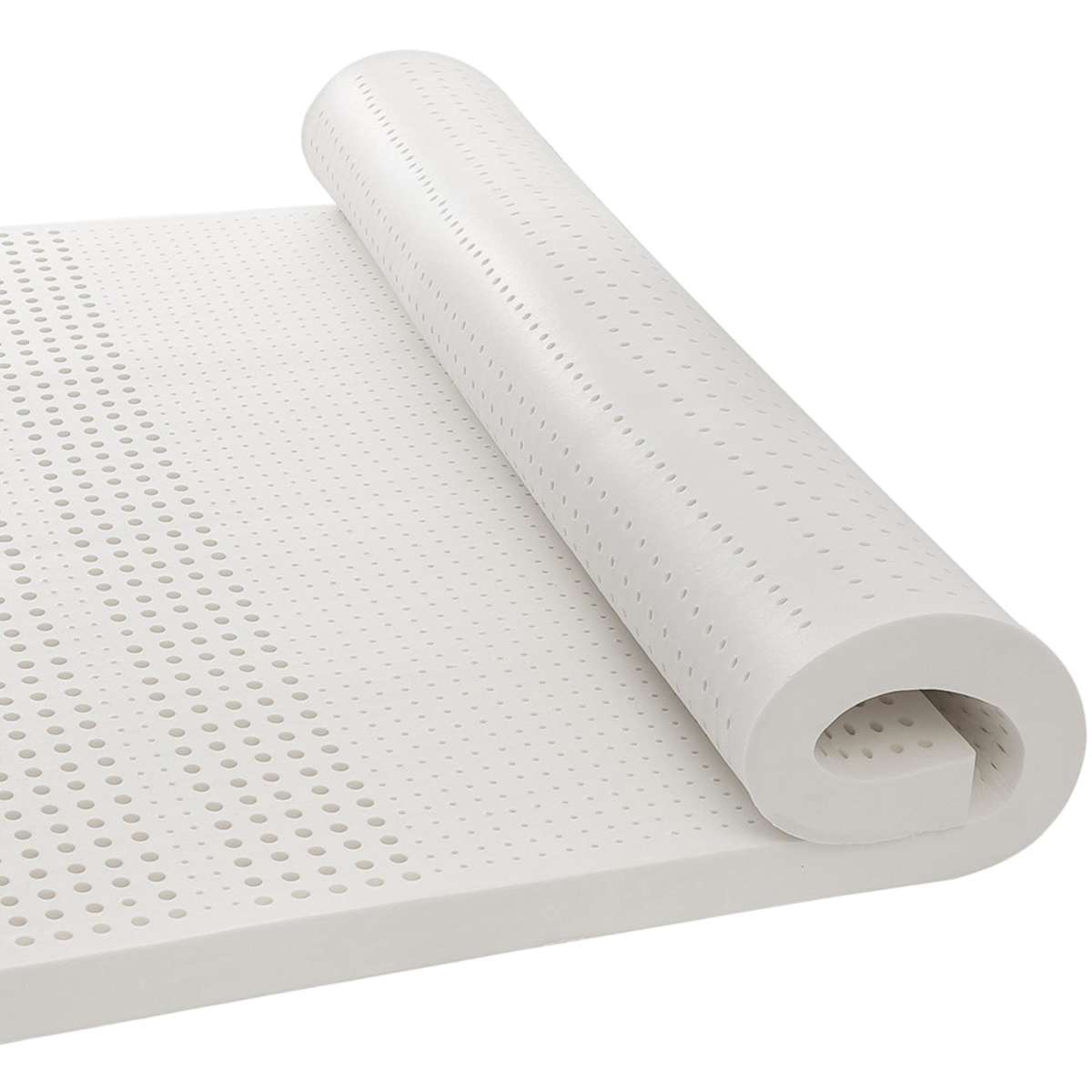 DreamZ Latex Mattress Topper King Natural 7 Zone Bedding Removable