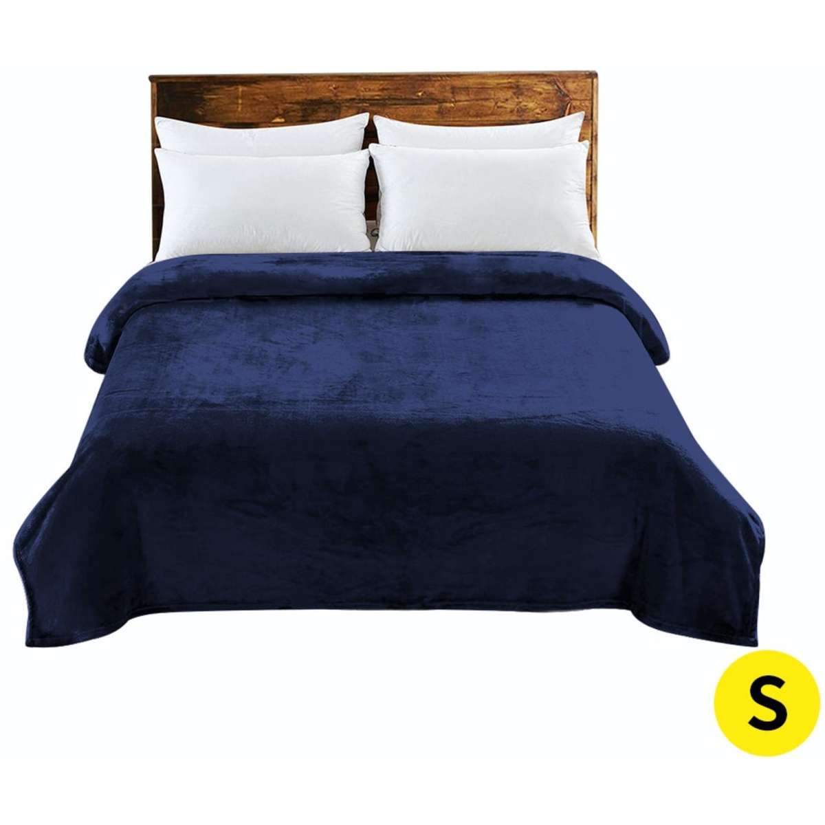 DreamZ 320GSM Ultra Soft Mink Blanket Warm Winter Sofa Bed Cover Throw 220x160cm Navy Blue