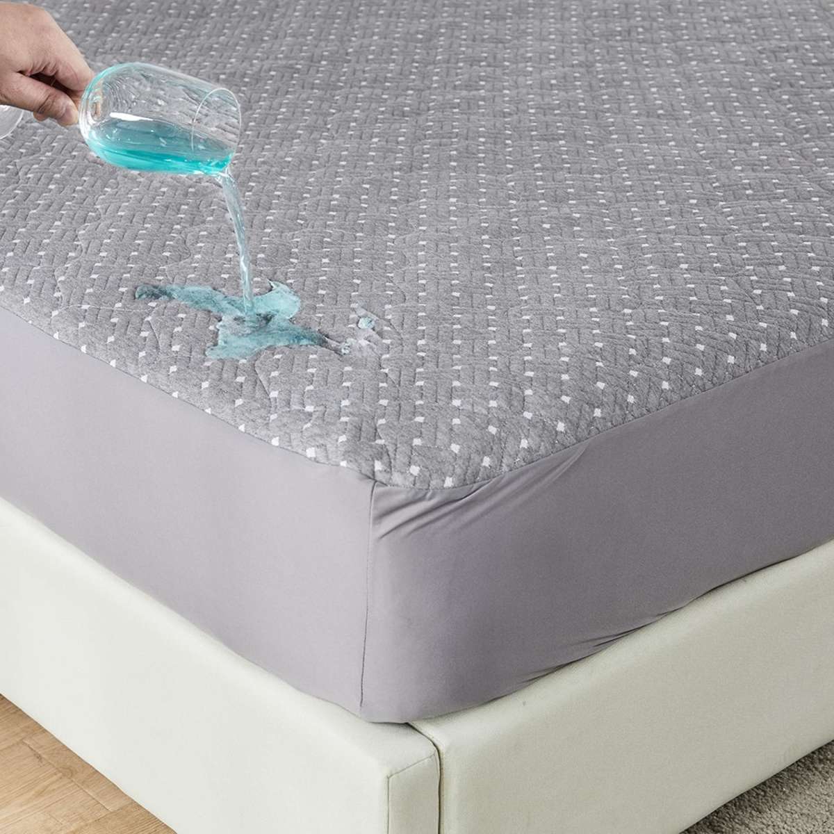 DreamZ Mattress Protector Topper Bamboo Charcoal Pillowtop Waterproof
