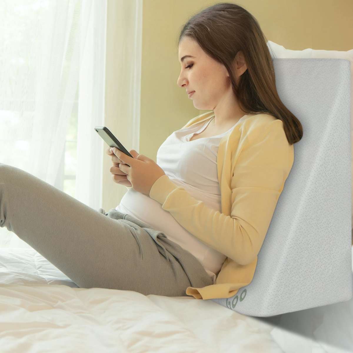 DreamZ Bedding Wedge Pillow Memory Foam Cushion Back Neck Support