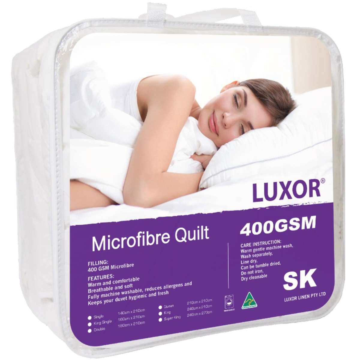 super king microfibre quilt