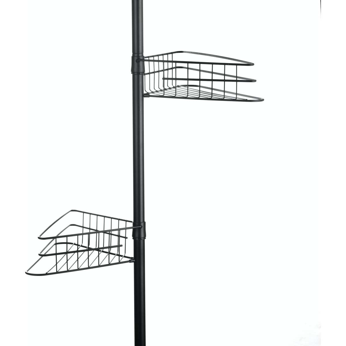 Sherwood Home Adjustable Telescopic 4 Tier Corner Shower Caddy Rack