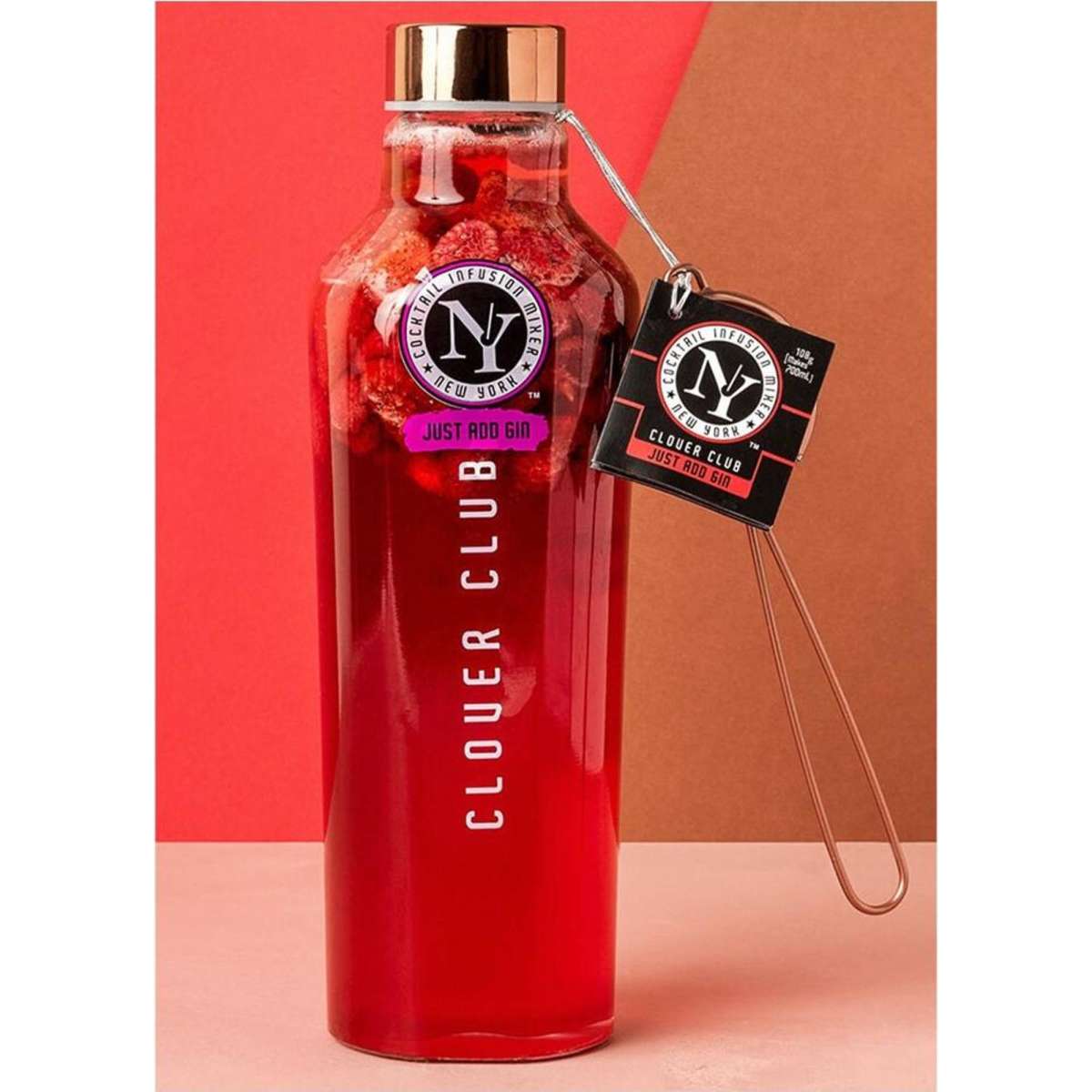 New York Cocktail Infusion Mixer Clover Club Bottle w/ Small Sieve 108g