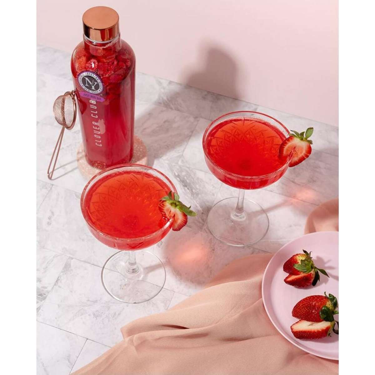 New York Cocktail Infusion Mixer Clover Club Bottle w/ Small Sieve 108g