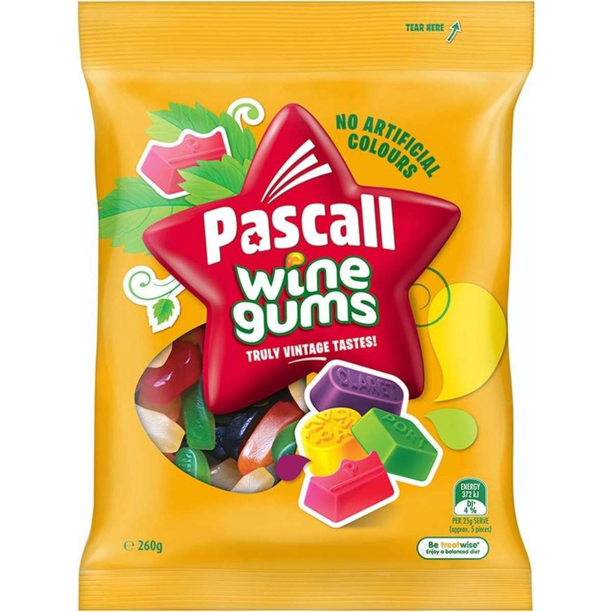Pascall Wine Gums Lollies 260g 4PK Woolworths