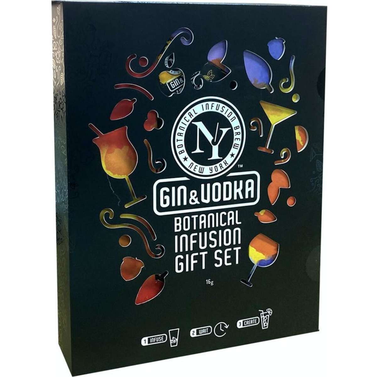 New York Cocktail Gin & Vodka Botanical Infusion Gift Set 16g 8pc