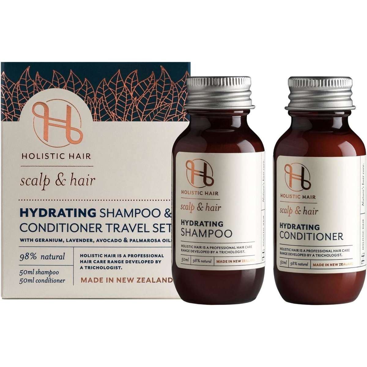 Holistic Hair Hydrating Shampoo & Conditioner Travel Set 2x50ml Woolworths