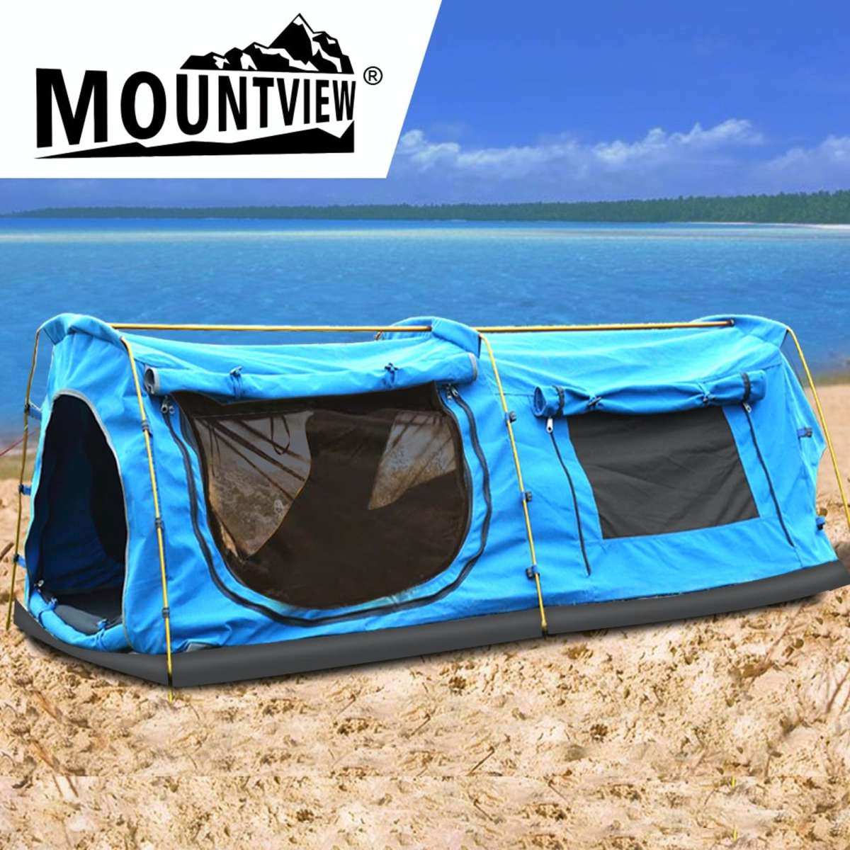 Mountview King Single Swag Camping Swags Canvas Dome Fly Tent Hiking