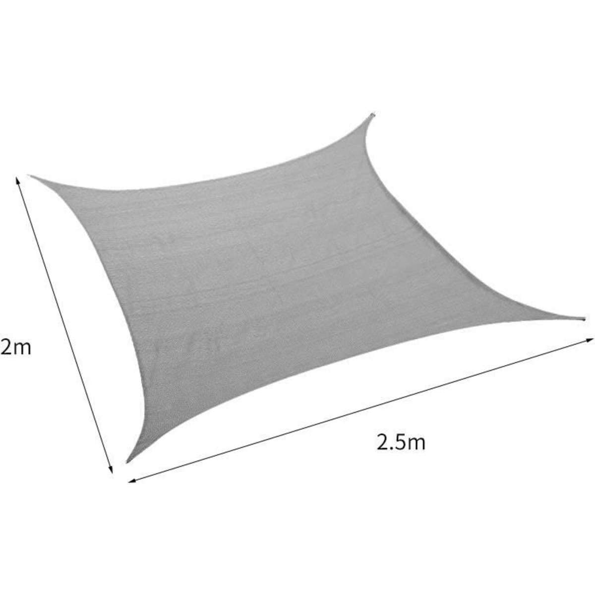 Mountview 185GSM 2x2,5M Sun Shade Sail Cloth Canopy Outdoor Awning