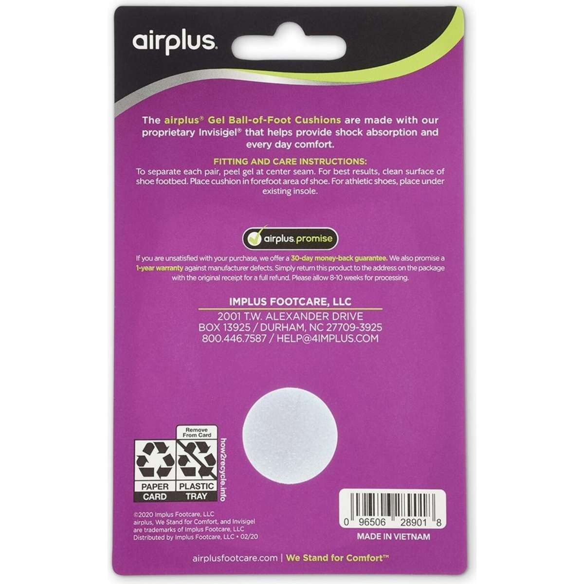 Airplus Gel BallofFoot Forefoot Cushions Clear One Size Fits All 2