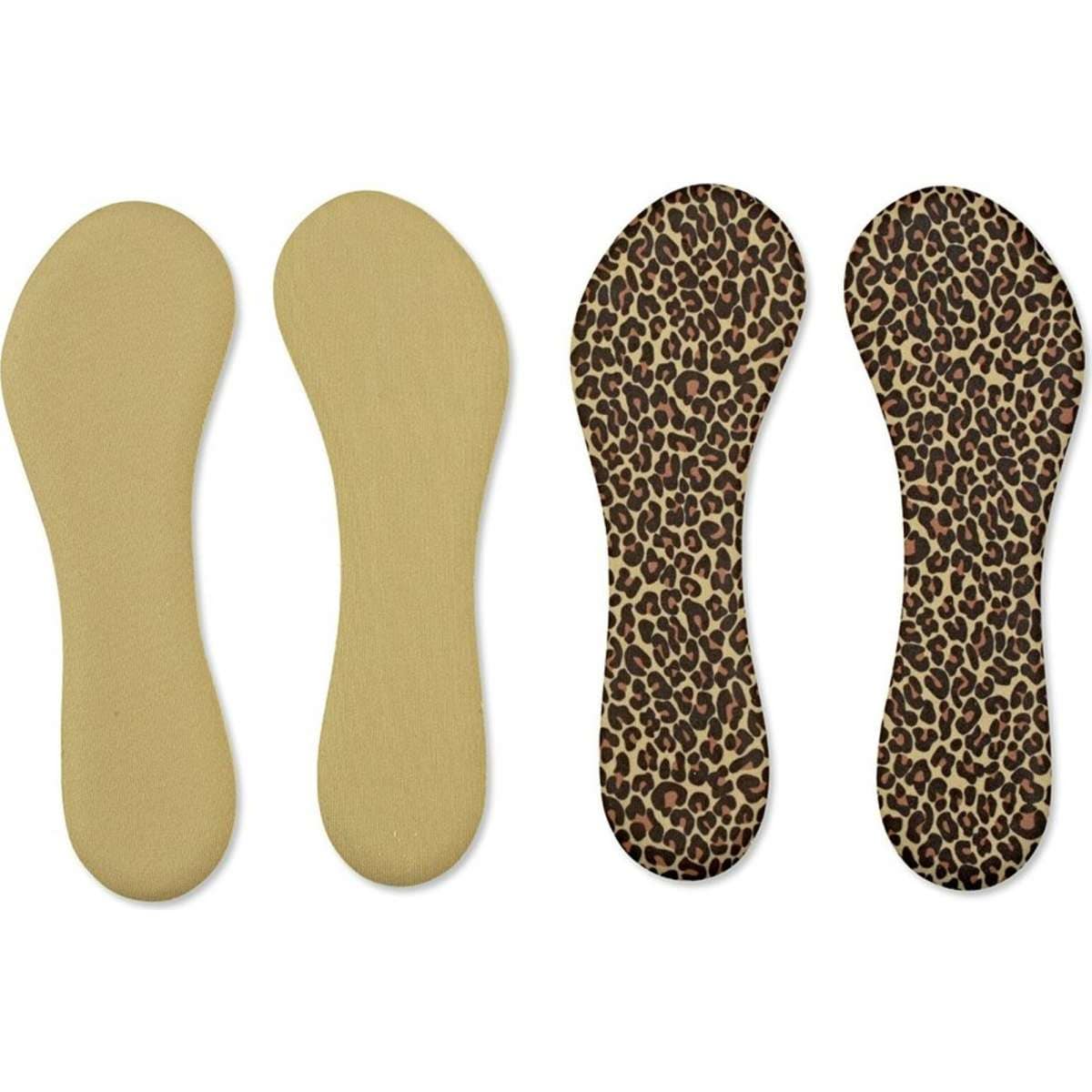 Apara Fashion Slingies Shoes Insole Foam Insert Neutral/Leopard 2 Pairs