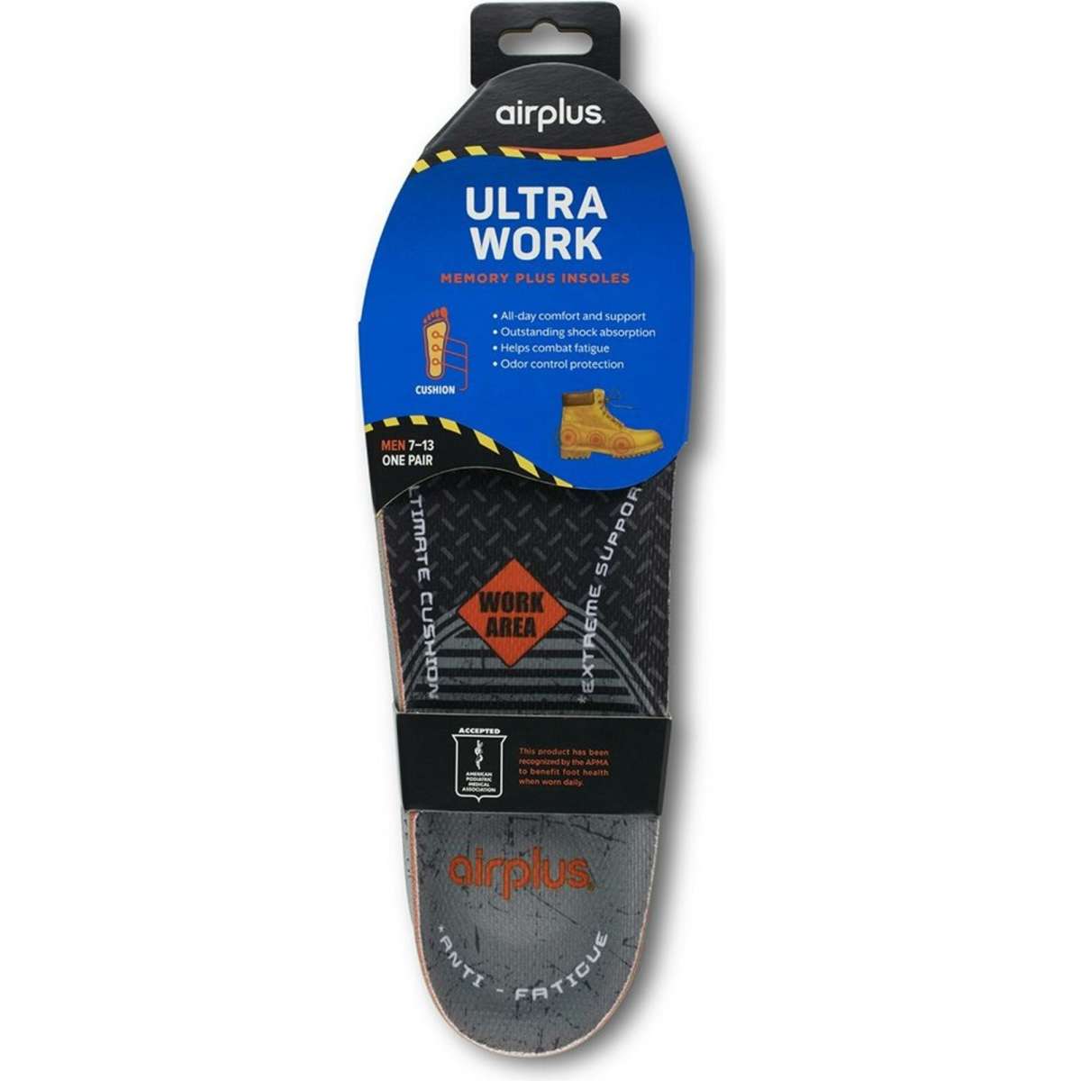 Airplus Ultra Work Memory Insole AntiFatigue Shoes Inserts US Men 713