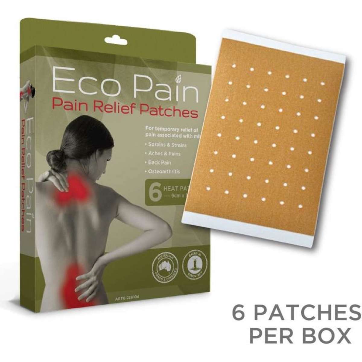 Eco Pain Heat Pain Relief 6Patches | Woolworths