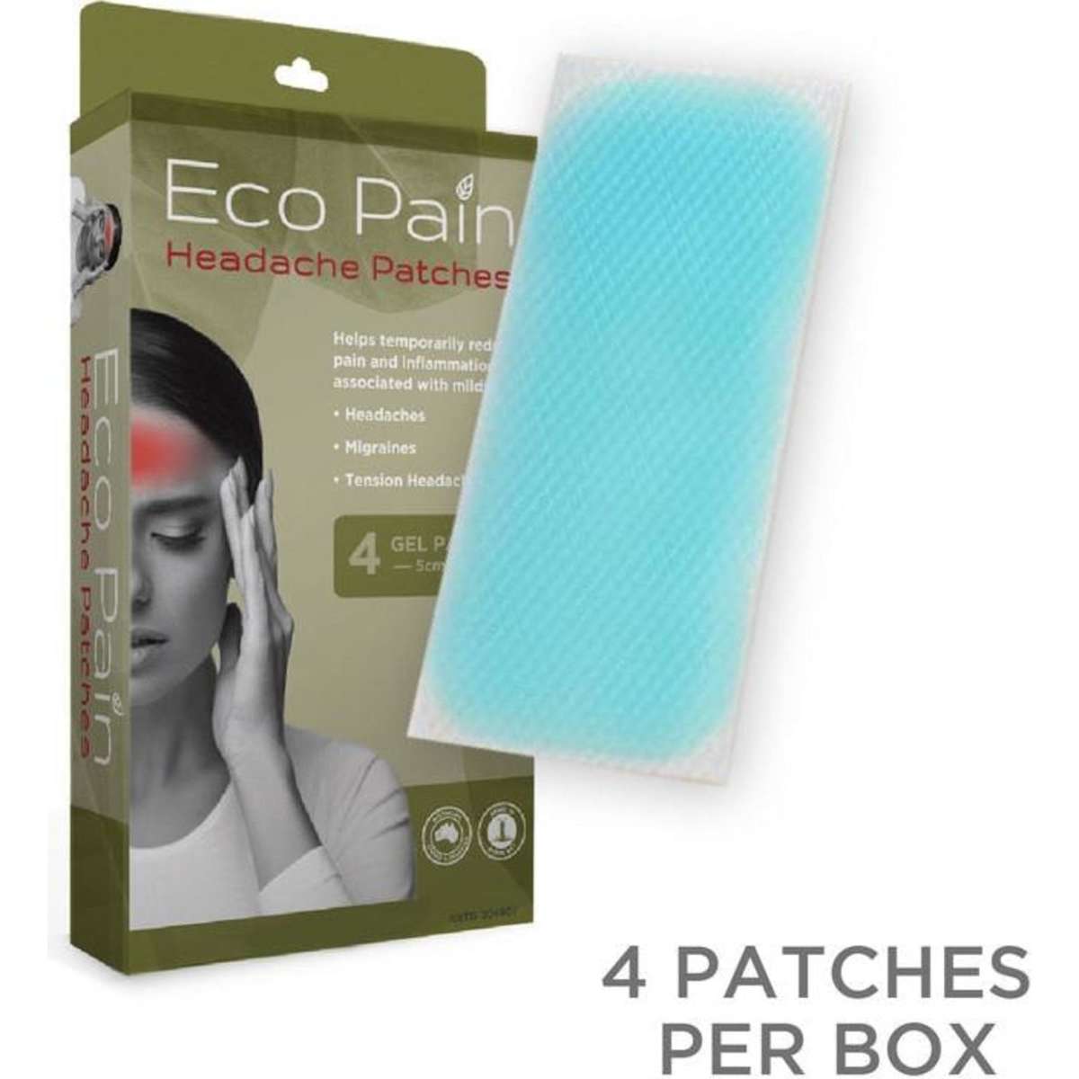 Eco Pain Headache Patches 4pack Woolworths