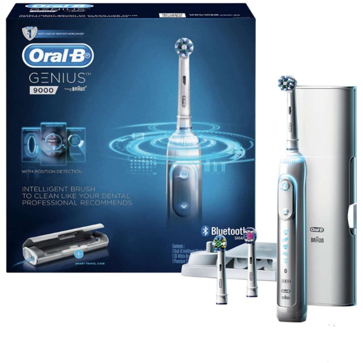 OralB Genius 9000 White Electric Toothbrush Woolworths